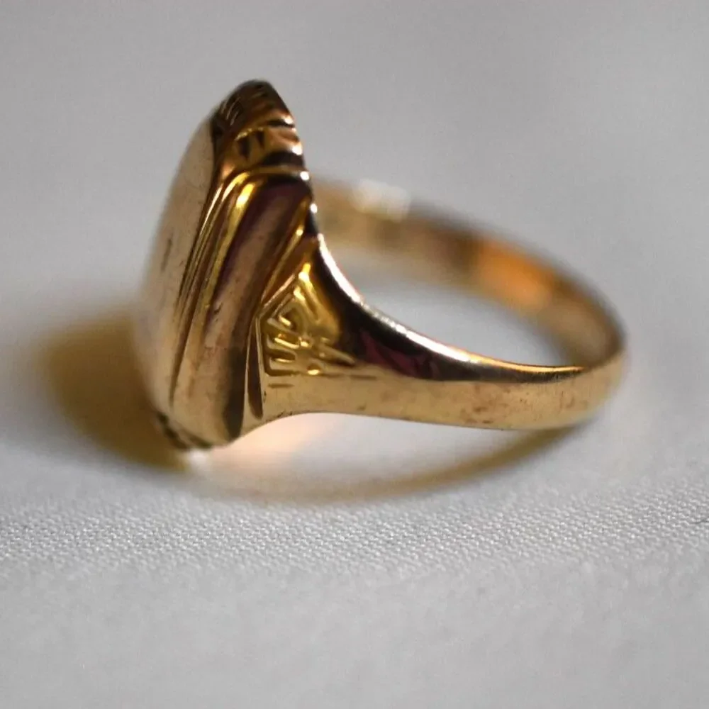 1940's 10K Gold 4gm Terryberry Minimalist Size 9.5 Unisex Casual Ring